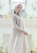 Safiya Muslim Long Dress Broakat | Cream