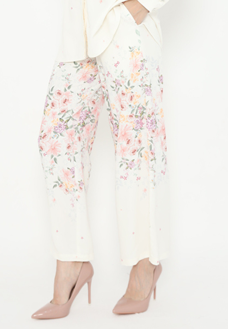 Jardin Floral Cullote In Cream By Brilliant Girl