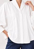 Alora Batwing Blouse | White