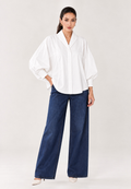 Alora Batwing Blouse | White