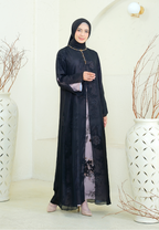 Jayden Muslim Long Dress with Sequins | Black