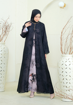 Jayden Muslim Long Dress with Sequins | Black