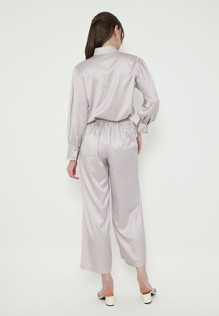 Lera Blouse With Tape Detail Korean Look | Purple