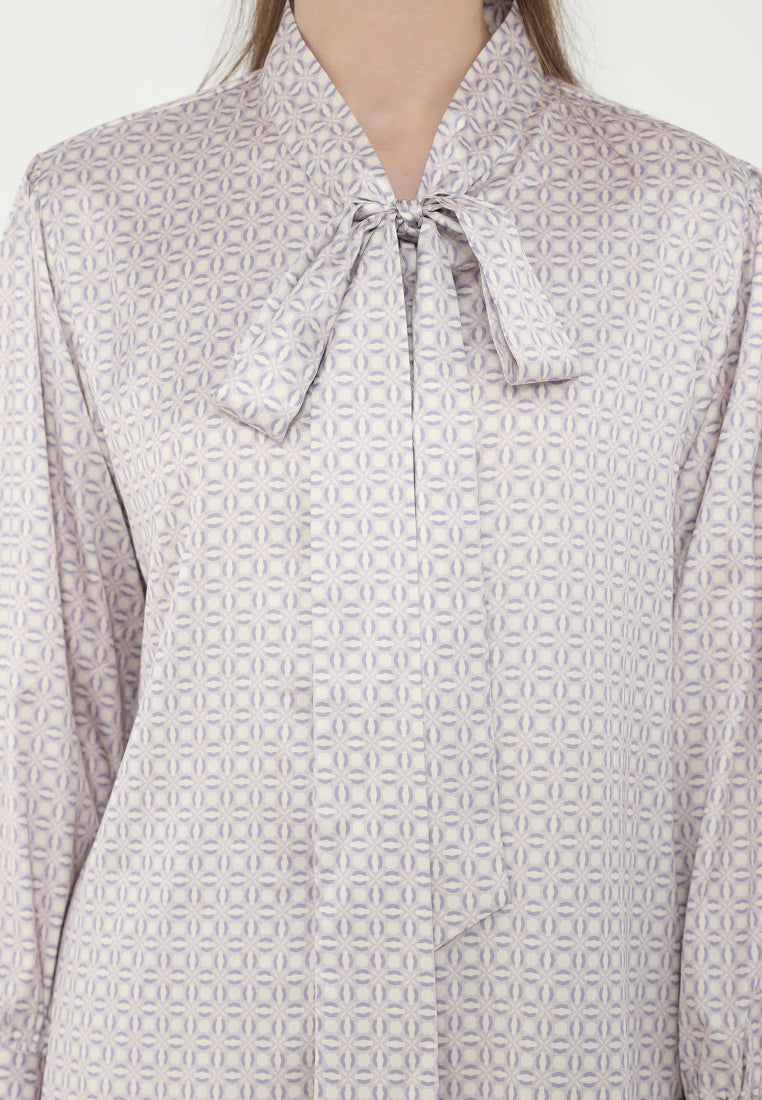 Lera Blouse With Tape Detail Korean Look | Purple
