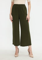 Amalia Wide Leg Pants Culotte | Green