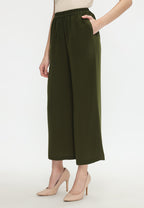 Amalia Wide Leg Pants Culotte | Green