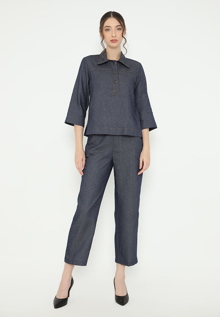 Velia Tops Denim | Navy
