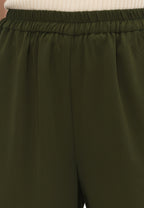 Amalia Wide Leg Pants Culotte | Green