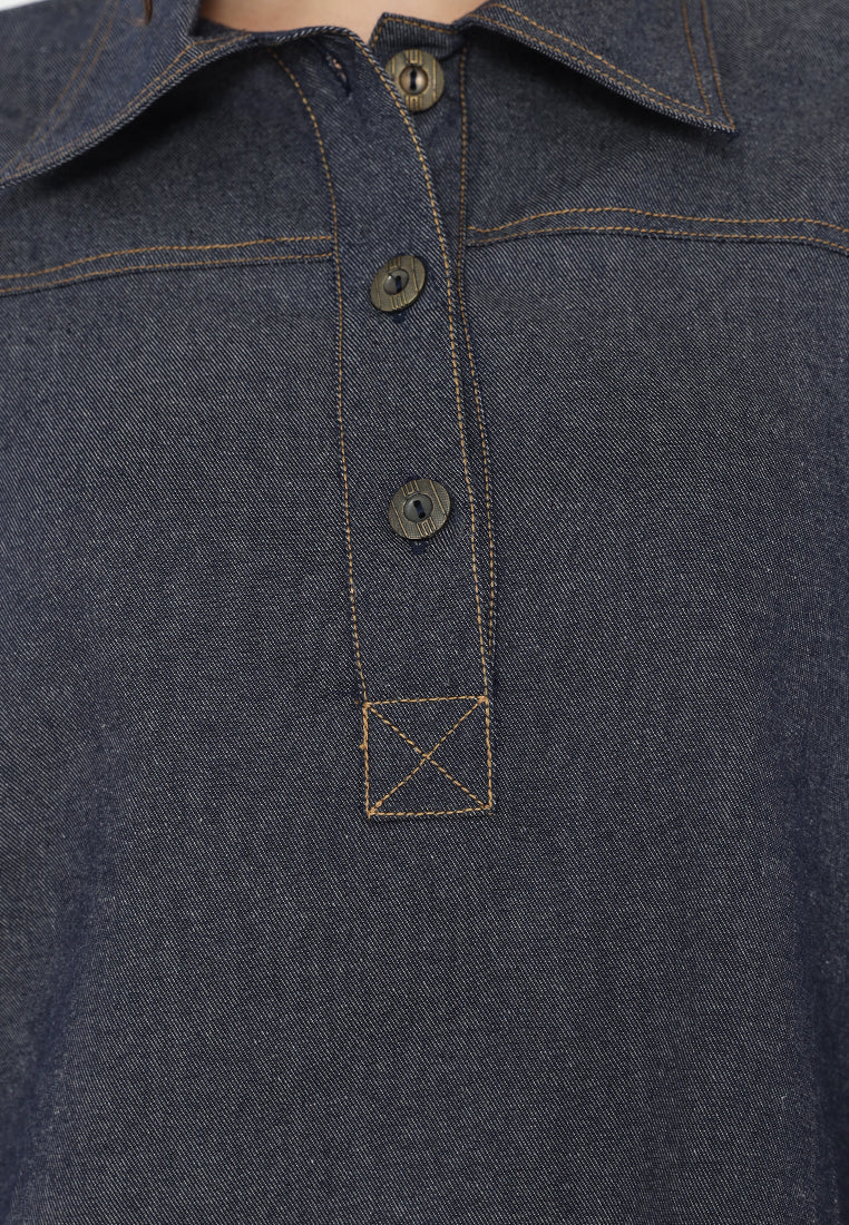 Velia Tops Denim | Navy