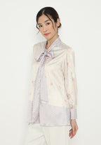 Monogram Tops With Tape Detail Korean Look | Cream