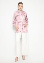 Larissa Woman Tops Floral Armany Silk | Pink