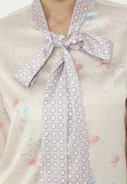 Monogram Tops With Tape Detail Korean Look | Cream