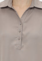 Clementine V Neck Blouse | Brown