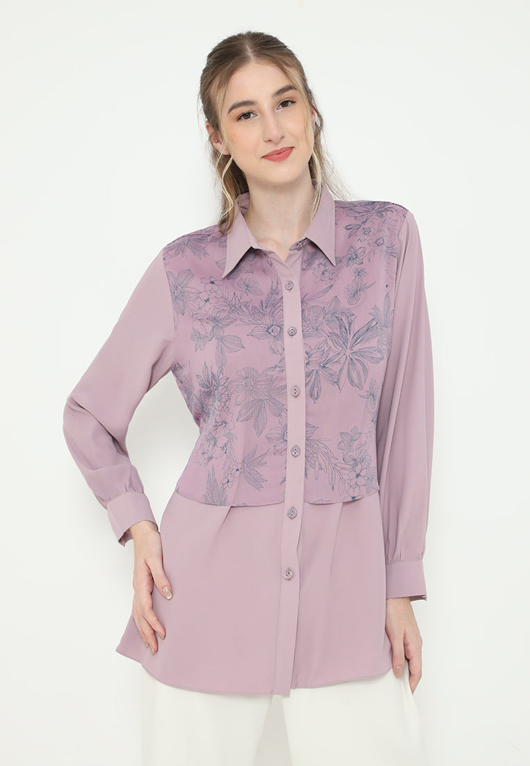 Wispie Shirt Floral | Purple