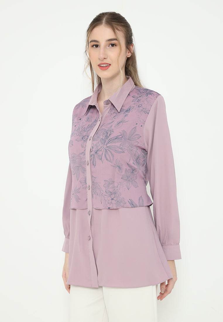 Wispie Shirt Floral | Purple