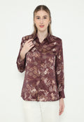 Yasmin Floral Armani Silk | Burgundy