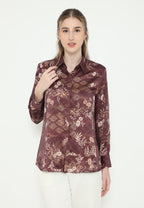 Yasmin Floral Armani Silk | Burgundy