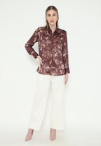 Yasmin Floral Armani Silk | Burgundy