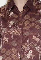 Yasmin Floral Armani Silk | Burgundy