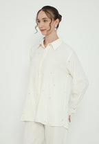 Jardin Floral Long Sleeve Tops With Long Sleeve | Cream