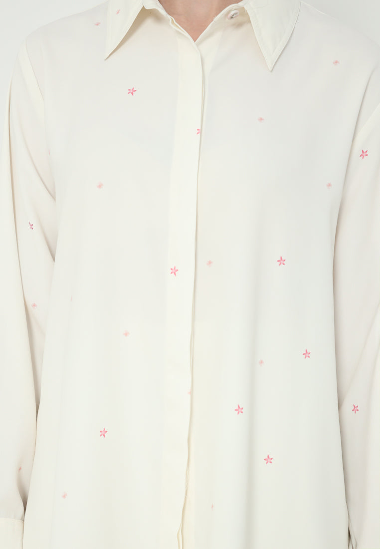 Jardin Floral Long Sleeve Tops With Long Sleeve | Cream