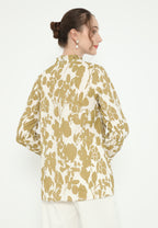 Marina Ruffle Neck Blouse | Cream