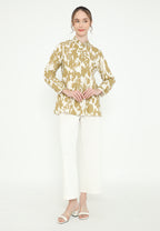 Marina Ruffle Neck Blouse | Cream
