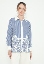 Nimas Tops With Floral Combination | Blue