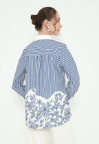 Nimas Tops With Floral Combination | Blue