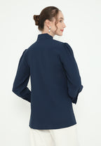 Nelly Bowtie Neck Tops | Navy