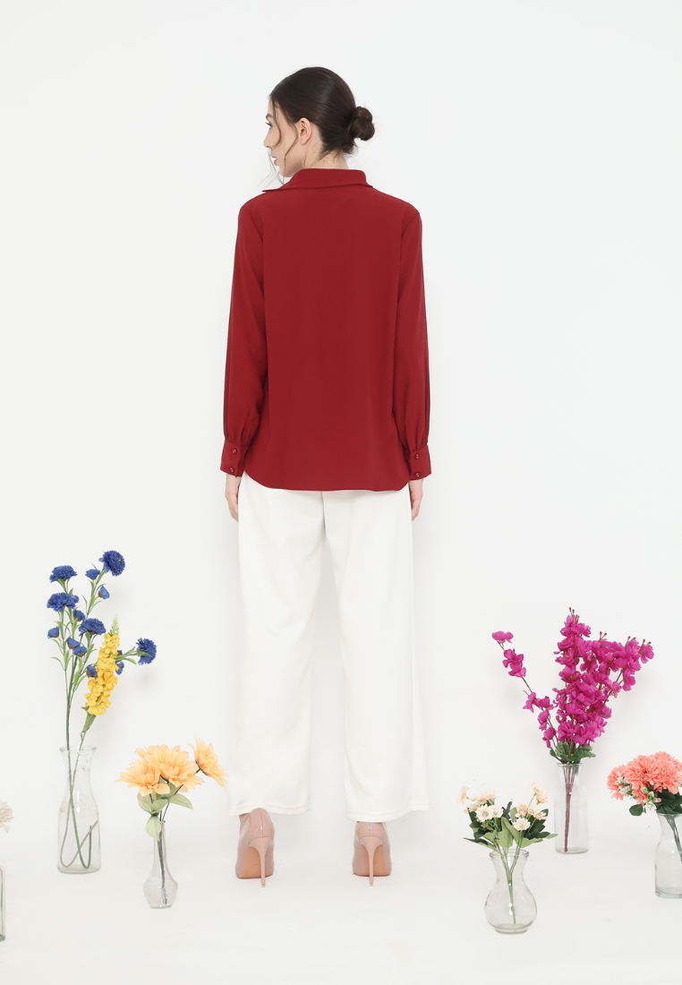 Sora Tops Asymetrical | Maroon