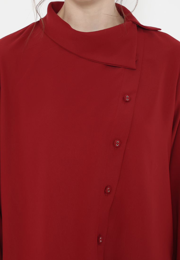 Sora Tops Asymetrical | Maroon