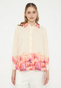 Sunset Shirt Floral Monogram | Cream