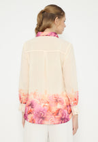 Sunset Shirt Floral Monogram | Cream