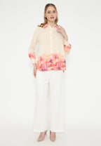 Sunset Shirt Floral Monogram | Cream