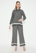Santana Monogram Shirt With Long Sleeve | Black