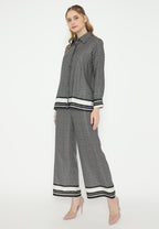 Santana Monogram Shirt With Long Sleeve | Black