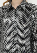 Santana Monogram Shirt With Long Sleeve | Black