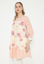Sunset Tunic Floral Monogram | Cream