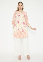 Sunset Tunic Floral Monogram | Cream