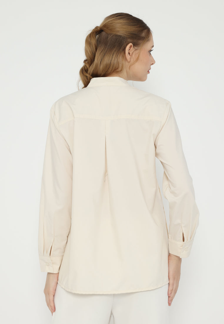 Clara Embroidered Floral Shirt | Cream