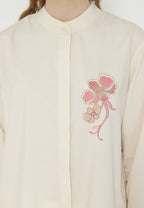 Clara Embroidered Floral Shirt | Cream