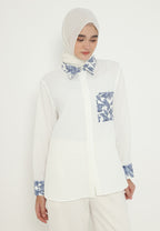 Nimas Floral Accent Shirt In Broken | White