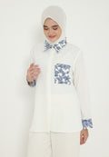 Nimas Floral Accent Shirt In Broken | White