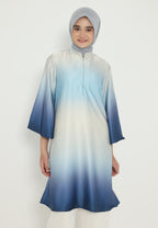 Oceant Rust Tunic Gradation In Blue By Brilliant Girl
