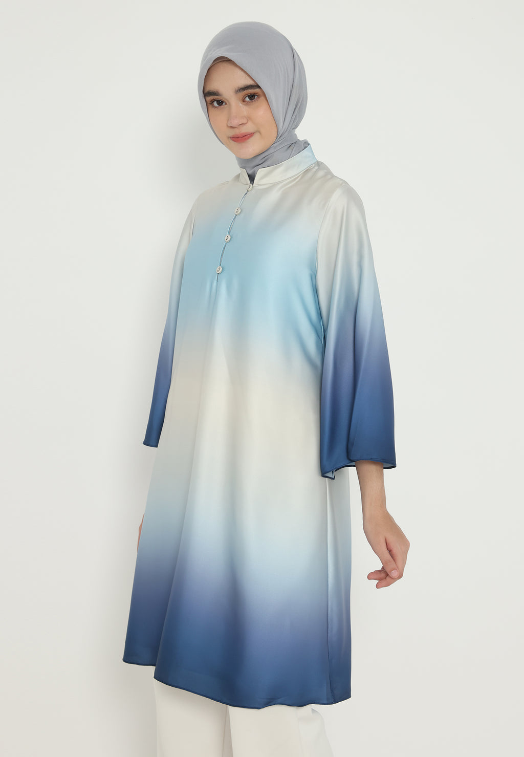 Oceant Rust Tunic Gradation In Blue By Brilliant Girl