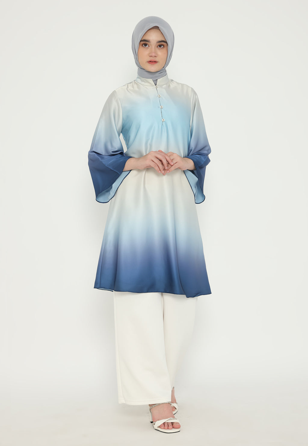Oceant Rust Tunic Gradation In Blue By Brilliant Girl
