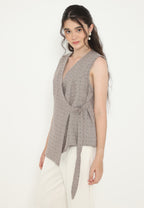 Oceanic Plain Sleeveless Vest | Beige