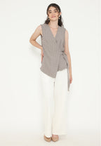 Oceanic Plain Sleeveless Vest | Beige