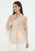 Celestine Shirt Nude Cream With Embroidery In Pocket | Cream